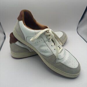Allen Edmonds Springfield Men's Sneakers Size 13D White Leather Shoes Lace Up